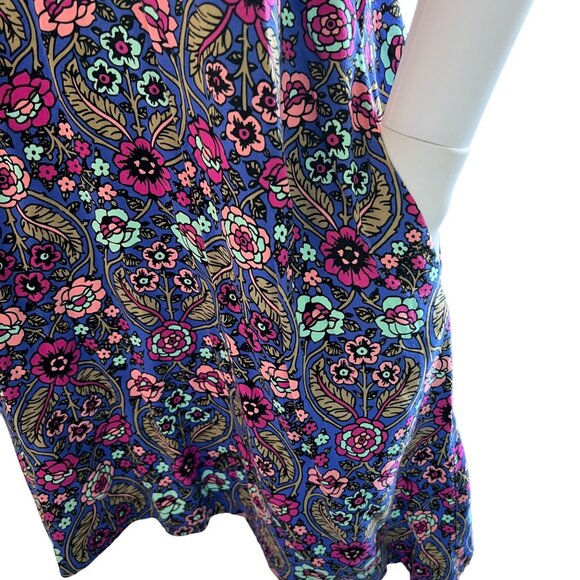 Matilda Jane Dress Womens M Multicolor Floral Long Sleeve Shift Pockets Rayon - Picture 6 of 14
